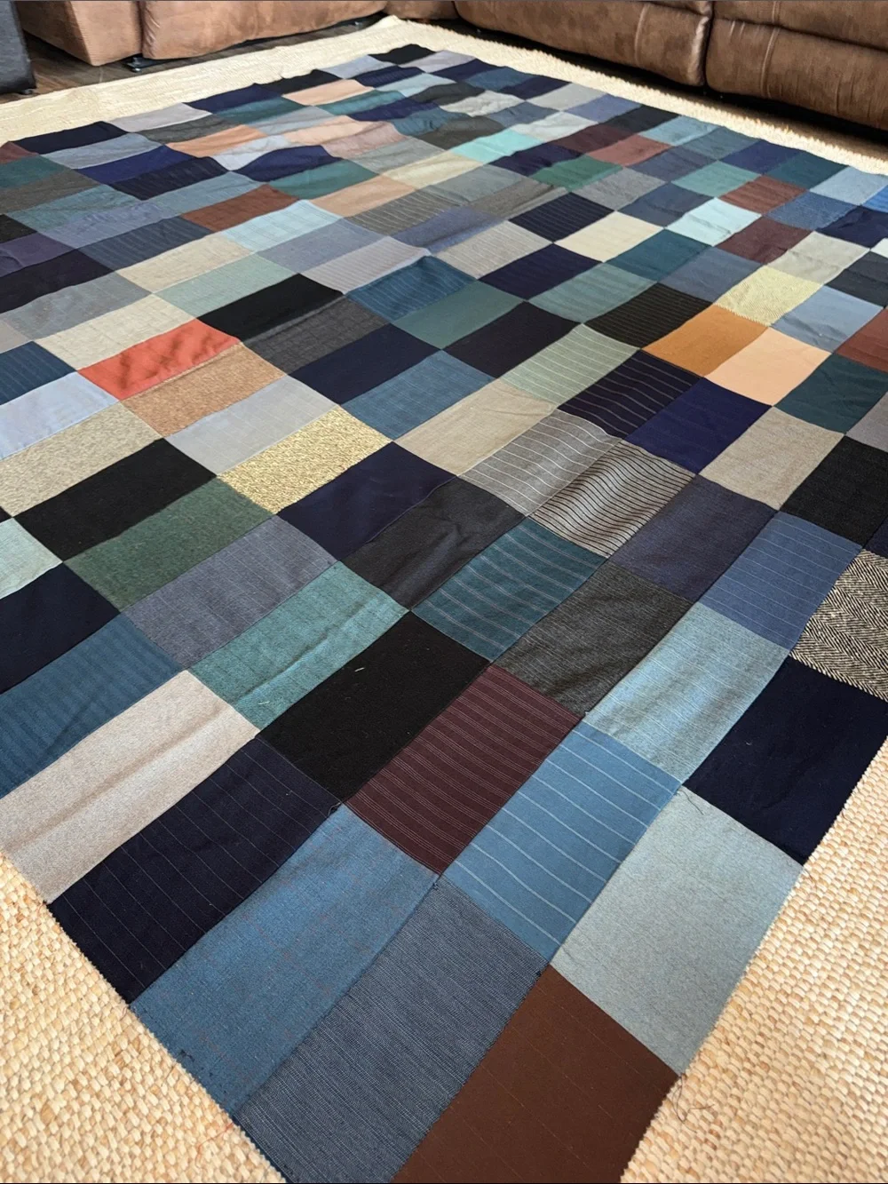 Vintage Patchwork Quilted Top Panel - Picture 1 of 10